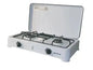 White 2-burner gas hob