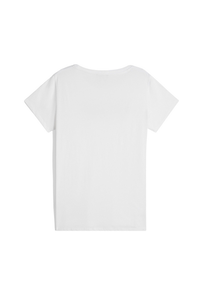 Freddy maglietta manica cora da donna con paillettes S4WTEET5 W bianco