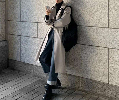 Herren-Zweireiher-Trenchcoat - Old Money®