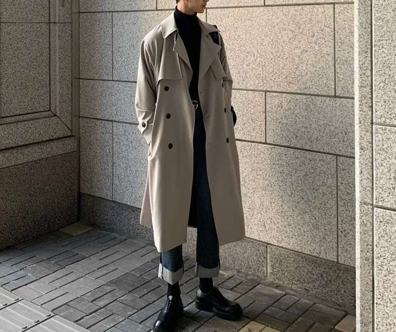 Herren-Zweireiher-Trenchcoat - Old Money®