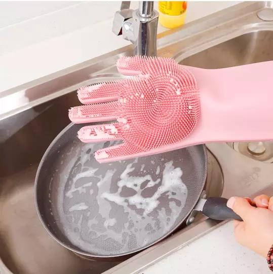 Better Glove Geschirrspülhandschuhe aus Silikon, Schwamm, Bürste zum Waschen für Auto, Haushalt
