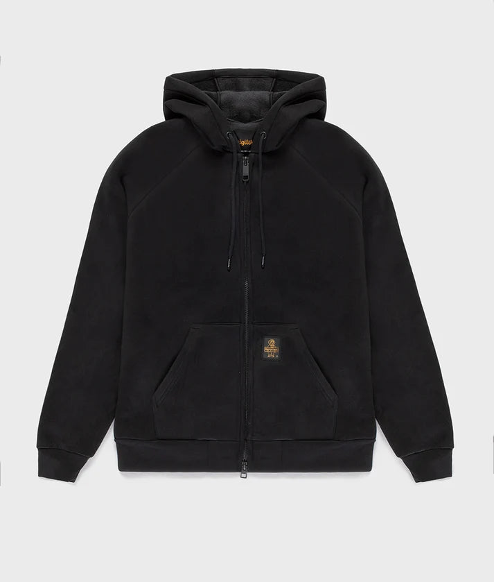 RefrigiWear Frankie Fleece F20308 F09102 G06000 Uomo Nero - Felpa Scuba