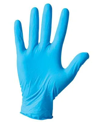 Guanti nitrile monouso XL con polvere azzurri Biosoft Plus, 100 pz