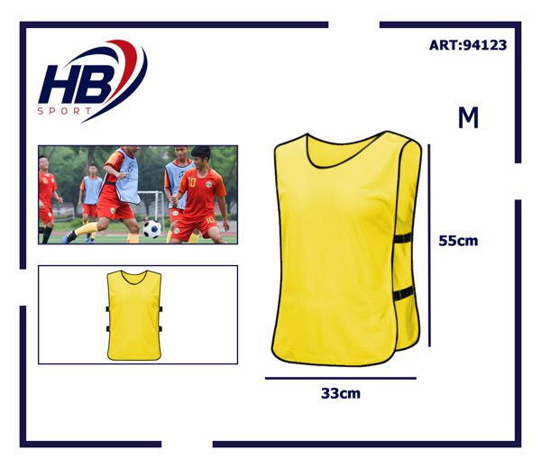 SPORTTRIKOT FUSSBALL LEIBCHEN HALLENFUSSBALL TRAININGSSCHÜRZE SPORT GELB GR. M