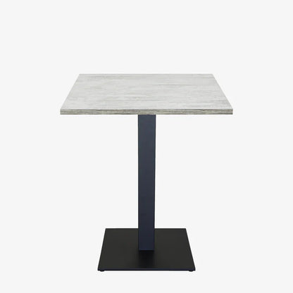 Restauranttisch 80x80x1,8, quadratischer Fuß Anthrazit oder Schwarz, Vintage-Platte