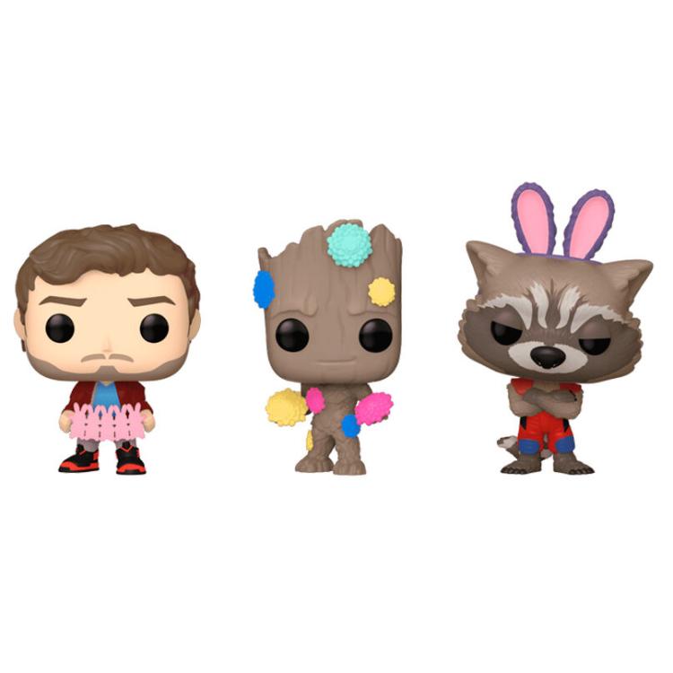 Funko Carrot Pocket Pop! Marvel Guardians Of The Galaxy (Star Lord-Groot-Rocket)