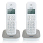 BRONDI GALA TWIN CORDLESS PHONE DOUBLE HANDSET OFFICE HOME WHITE/GREY