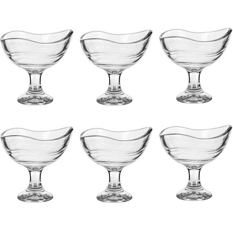 Set 6Pz Eisbecher aus Glas Navona 6 Stück Gläser à 180ml Dessertbecher