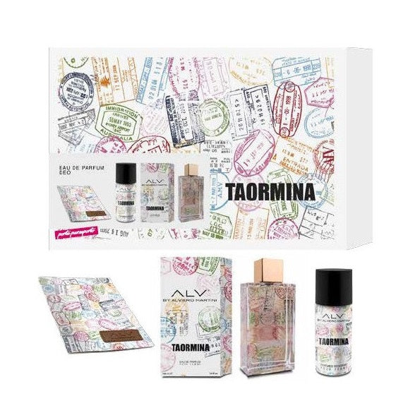 Alviero Martini Cofanetto Taormina Edp Profumo 100 ml+Deodorante 150ml+Portapassaporto