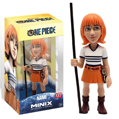Minix: One Piece - Nami (Anime 137) Anime Figur Gummi 12cm Statuette Neu