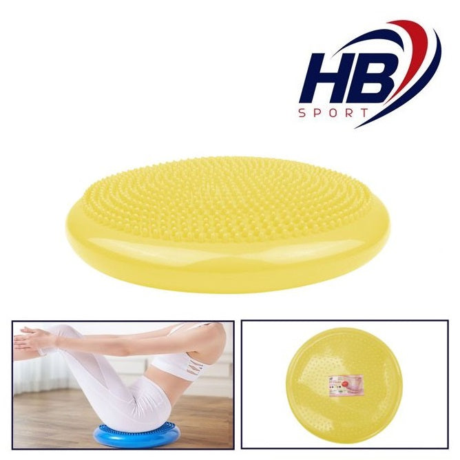 AUFBLASBARES BALANCEKISSEN PROPRIOZEPTIVE SCHEIBE YOGA PILATES | GELB