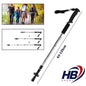 TREKKING POLE METAL TELESCOPIC ADJUSTABLE HIKING WALKING SILVER