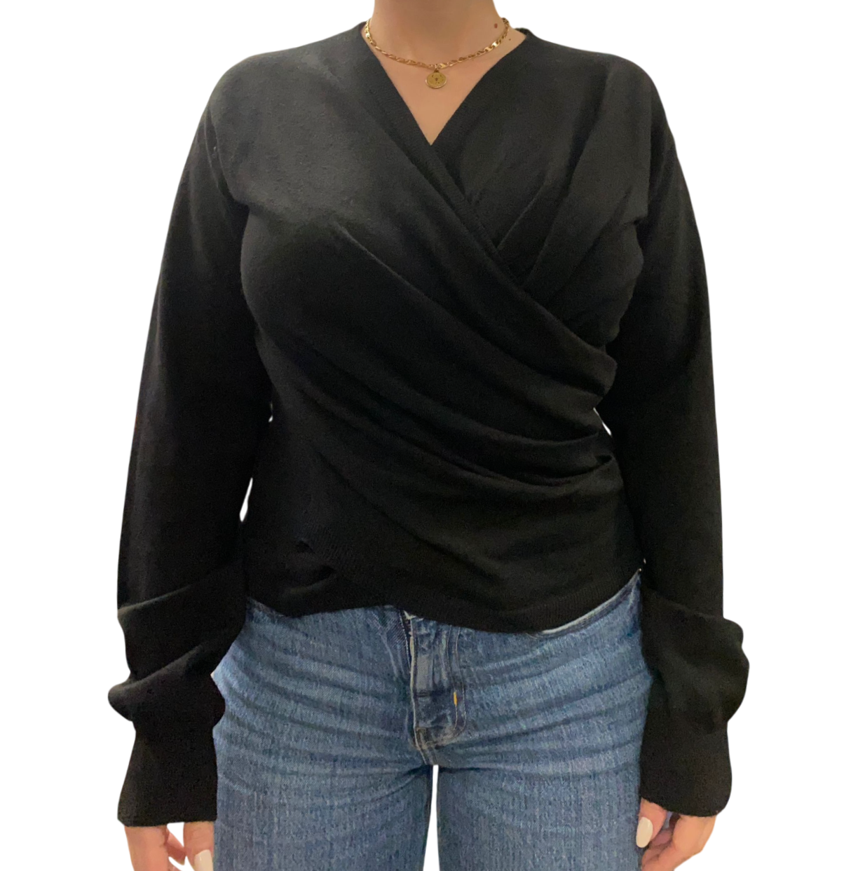 Griffai Maglia Donna Manica Lunga Nera  DGF5567  - Eleganza Casual