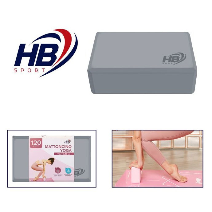 Yogablock Schaumstoff Blöcke für Übungen Fitness Pilates Ziegel | Grau
