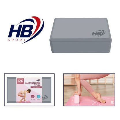 Yogablock Schaumstoff Blöcke für Übungen Fitness Pilates Ziegel | Grau