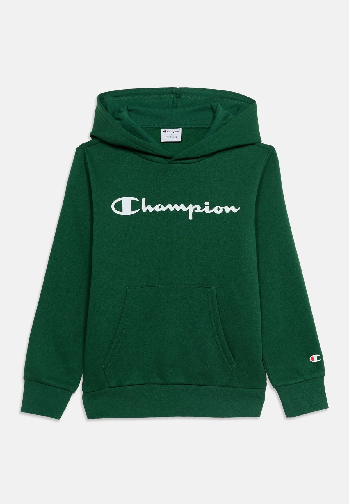 Champion Felpa con Cappuccio Fleece 307352-GS559 Verde Junior - Felpa Junior