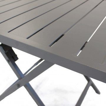 Klapptisch Alabama 70 x 70 mit weißem Aluminiumgestell