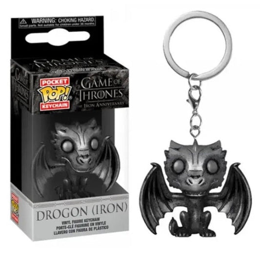 Funko Pop! Keychain Pocket Game Of Thrones (Drogon Iron) Schlüsselanhänger Vinyl 4Cm