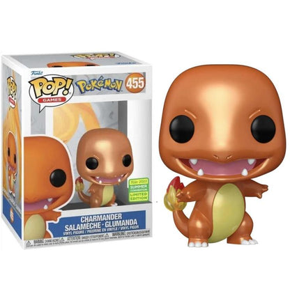 Funko Pop! Games Pokemon - (455) Charmander Sg Vinyl Figure 9cm (Metallic) Exm