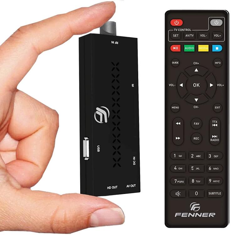 Fenner Fn-Gx3 Decoder Dongle TV Stick HD Mini DVB-T2/HEVC Digitaler terrestrischer Receiver