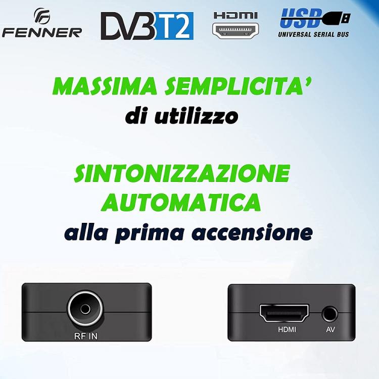 Fenner Fn-Gx3 Decoder Dongle TV Stick HD Mini DVB-T2/HEVC Digitaler terrestrischer Receiver