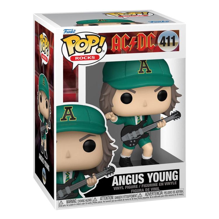 Funko Pop! Rocks AC/DC – (411) Angus Young (grünes Outfit) Figur 9 cm Rocks Idol