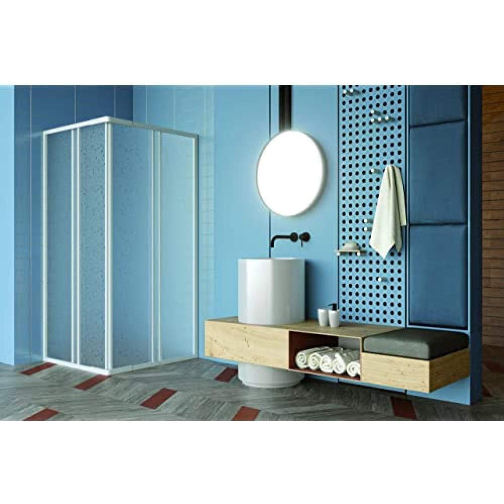 Box doccia angolare Smeralda bollicine acrilico 58-68x58-68 ap. 33-48 — Giava