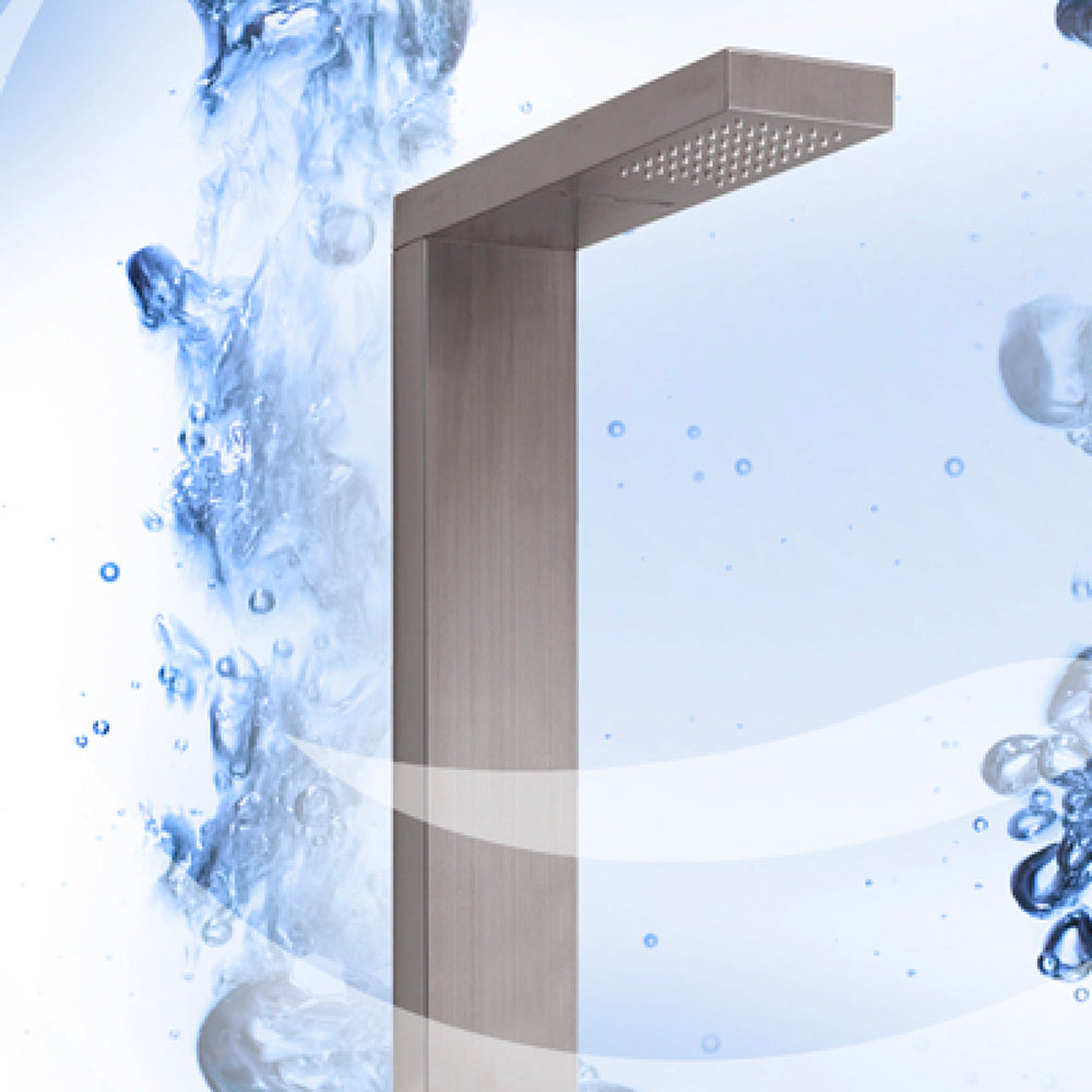 Pannello doccia multifunzione cascade 00" INOX spazzolato — GEDY