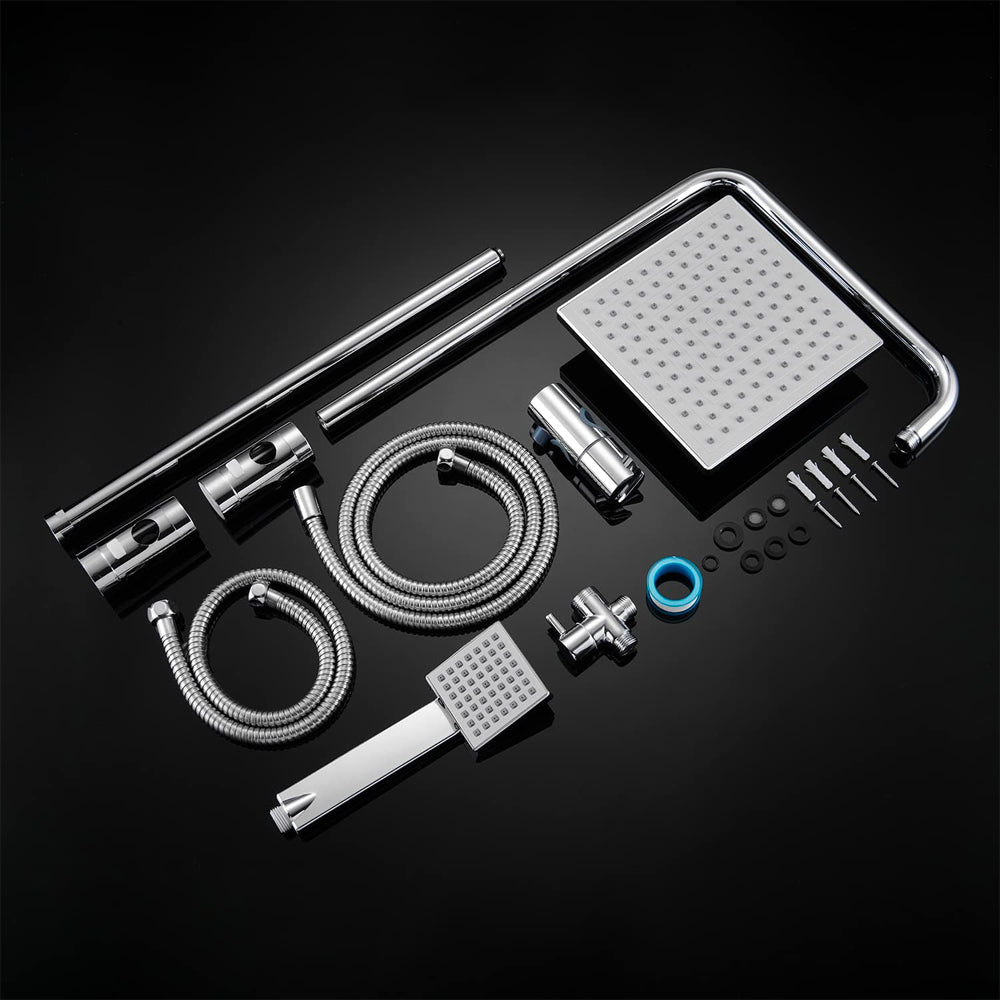 Set colonna doccia monogetto Quadra cromo — Cardinale Professional