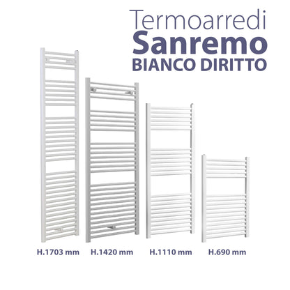 Termoarredo Sanremo diritto bianco H.690 x L.450 x I.400 — Lazzarini