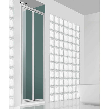 Porta doccia a soffietto Smeralda bollicine acrilico 78-83 - ap. 68 cm — Giava