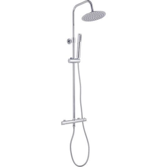 Set colonna doccia monogetto Florida tonda con miscelatore termostatico cromo — Cardinale Professional