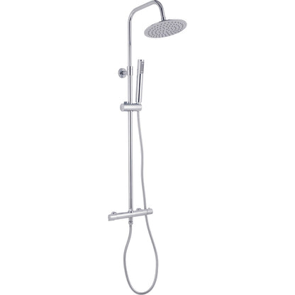 Set colonna doccia monogetto Florida tonda con miscelatore termostatico cromo — Cardinale Professional