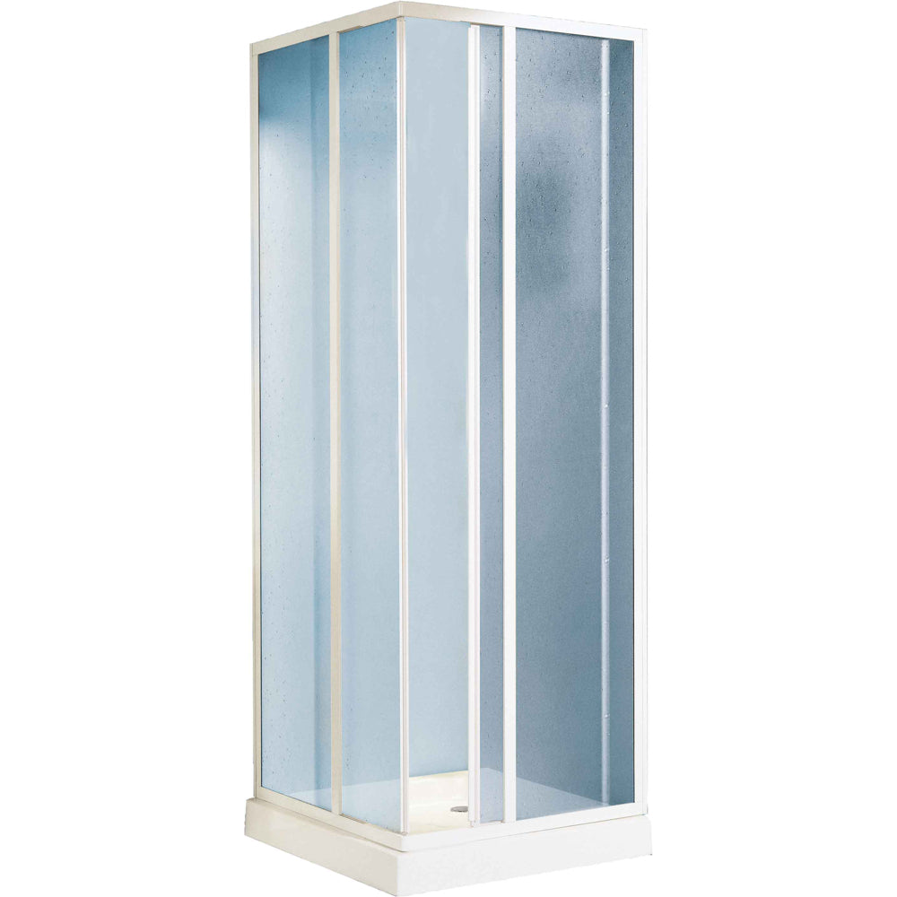 Box doccia angolare Smeralda bollicine acrilico rett. 68-80x88-100 ap. 44-60 — Giava