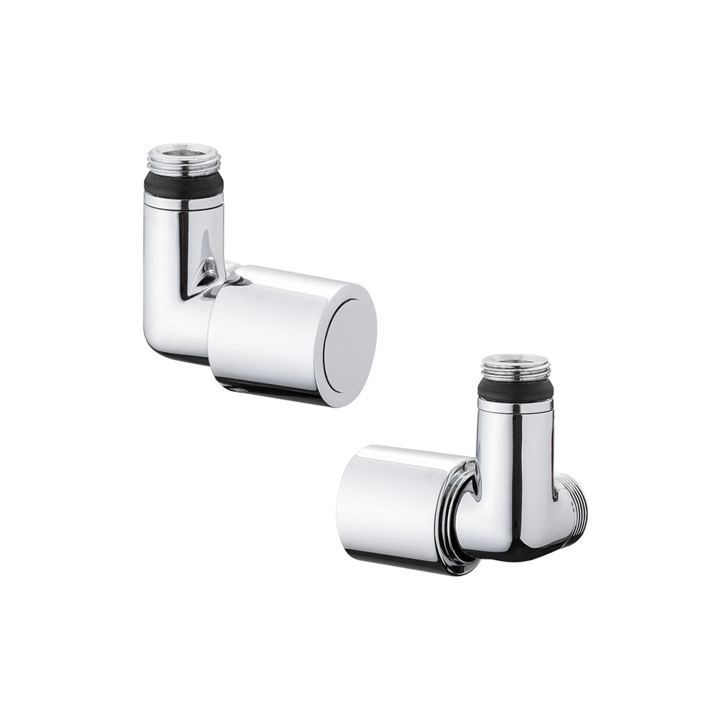 Valvola ad angolo DX termostatica attacco rame, multistrato e PE-X Dafne cromo 1/2" - 24x1,5 — ICMA