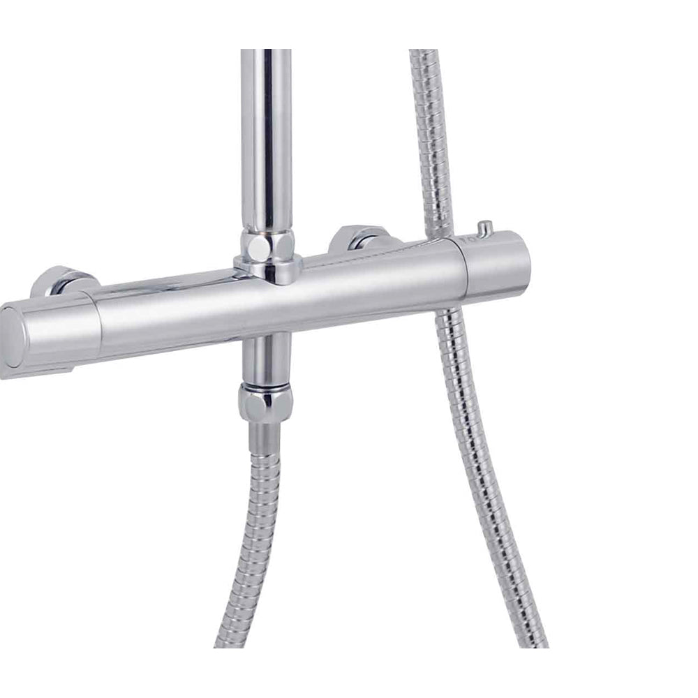 Set colonna doccia monogetto Florida tonda con miscelatore termostatico cromo — Cardinale Professional