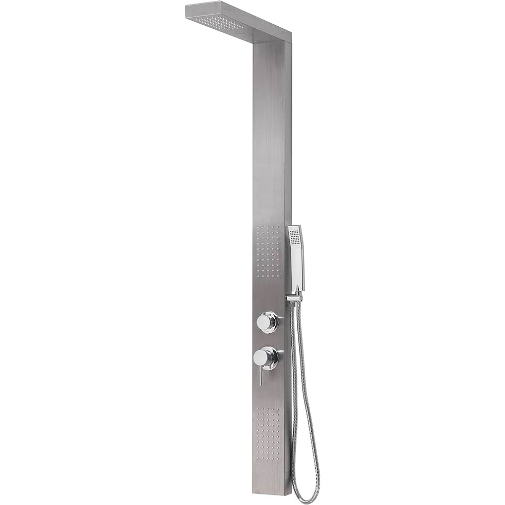 Pannello doccia multifunzione cascade 00" INOX spazzolato — GEDY