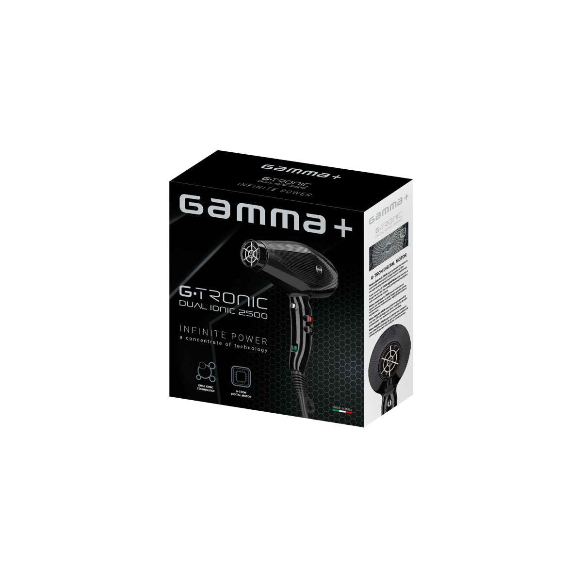 GammaPiù G-Tronic Dual Ionic 2500 Asciugacapelli Porfessionale Con Motore Digitale G-Tron Rose Gold