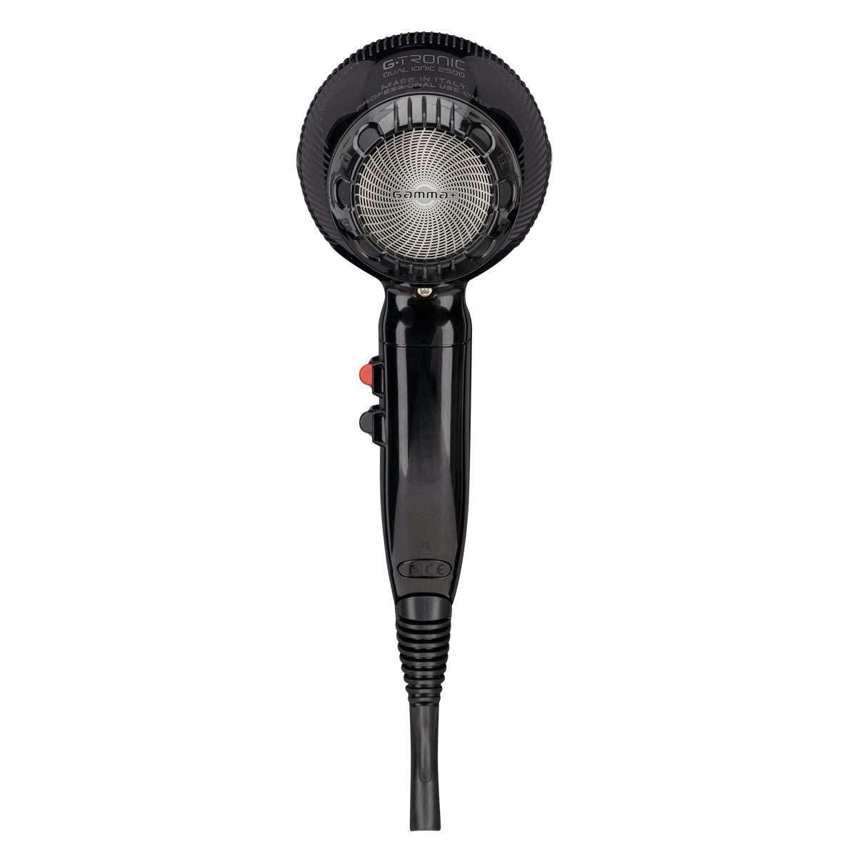 GammaPiù G-Tronic Dual Ionic 2500 Asciugacapelli Porfessionale Con Motore Digitale G-Tron Nero