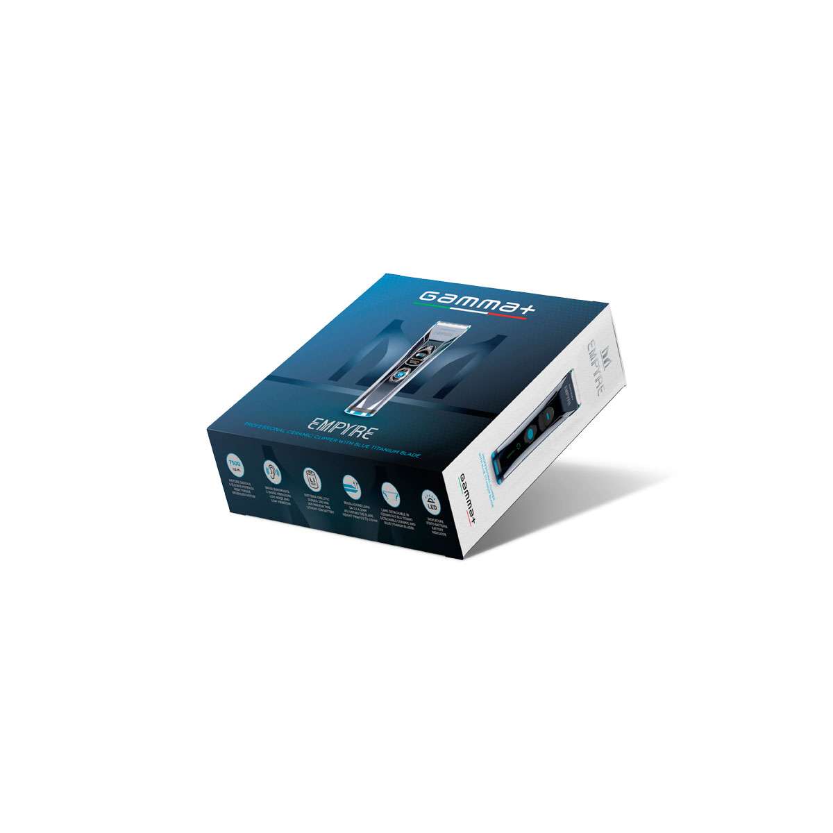 GammaPiù Akku-Haarschneidemaschine Empyre Blue Titanium