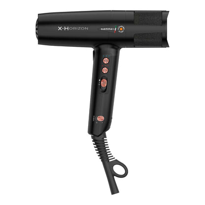 GammaPiù X.Horizon Asciugacapelli Professionale Con Generatore Ioni Motore Digitale G-Tron Turbo 1600 W Nero