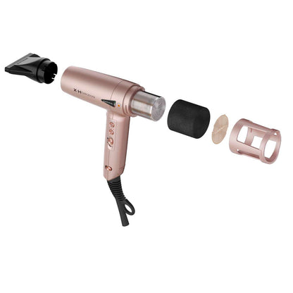 GammaPiù X.Horizon Professioneller Haartrockner mit Ionengenerator, digitalem G-Tron Turbomotor, 1600 W, Roségold