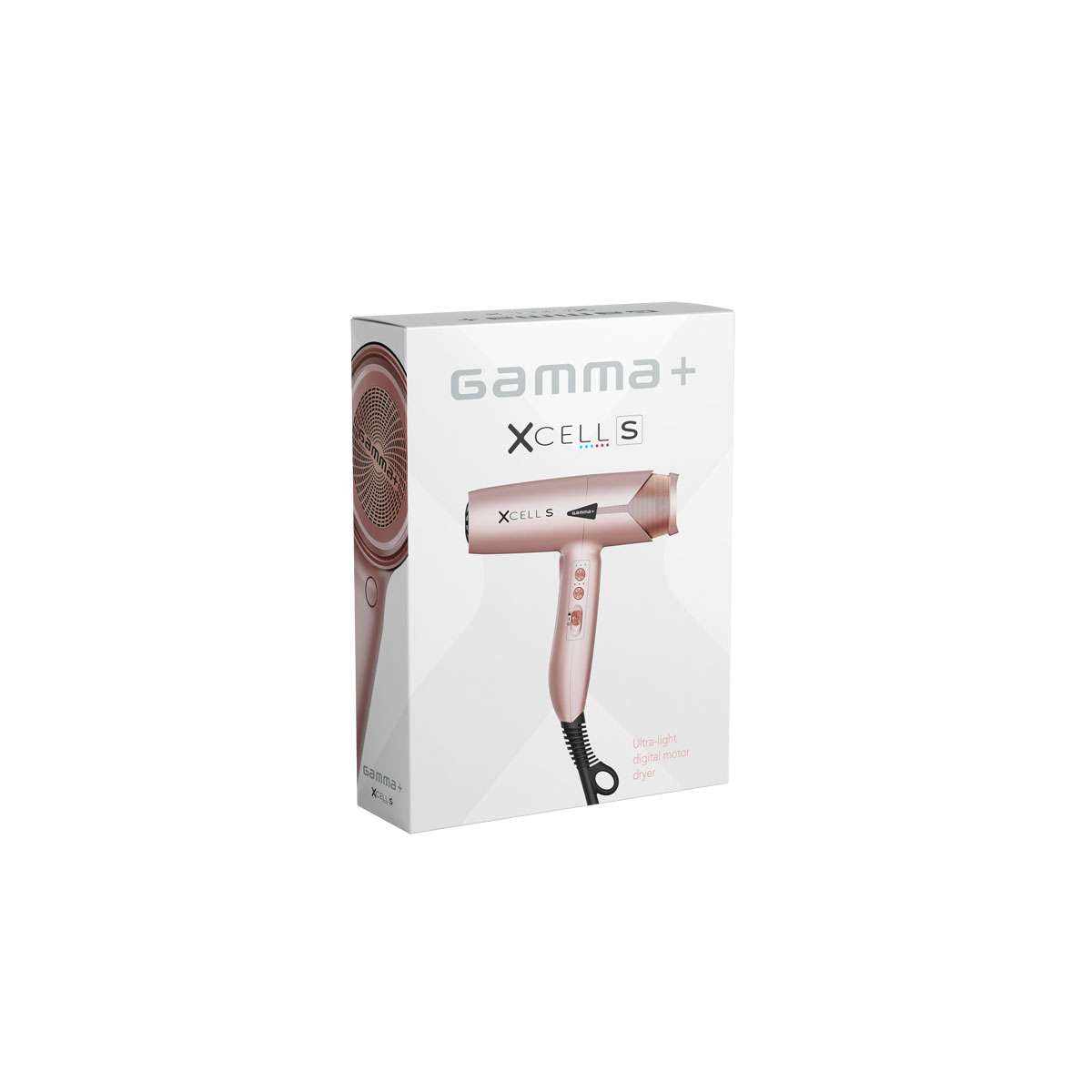 GammaPiù XCell Bakterientötender ultraleichter Haartrockner mit Digitalmotor und Ionen-Technologie 1600 W Roségold