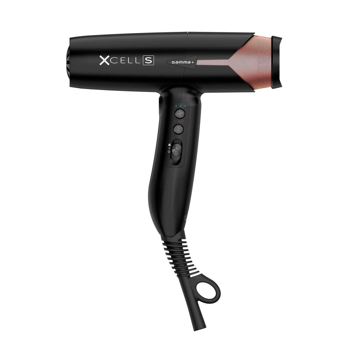 GammaPiù XCell Bactericidal Asciugacapelli Ultra Leggero Con Motore Digitale E Tecnologia Ionic 1600 W Nero