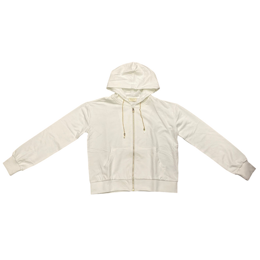 Gaudì Jeans women's hooded sweatshirt 511BD64001 2101 white