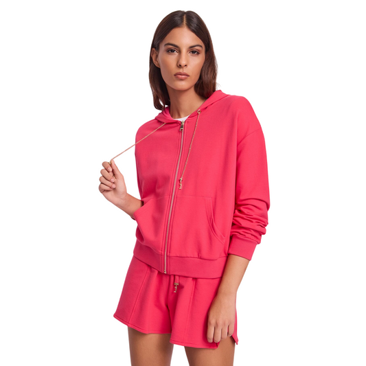 Gaudi Jeans women's hooded sweatshirt 511BD64001 3435 fuchsia