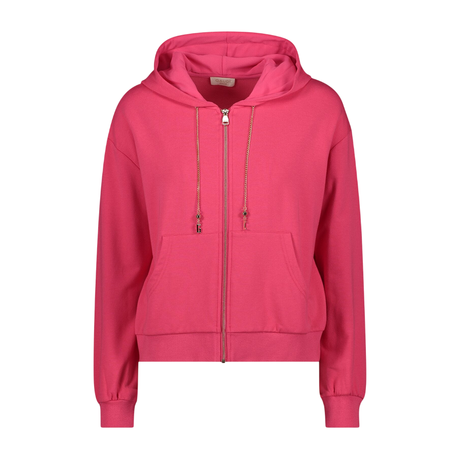 Gaudì Jeans felpa con cappuccio da donna 511BD64001 3435 fucsia