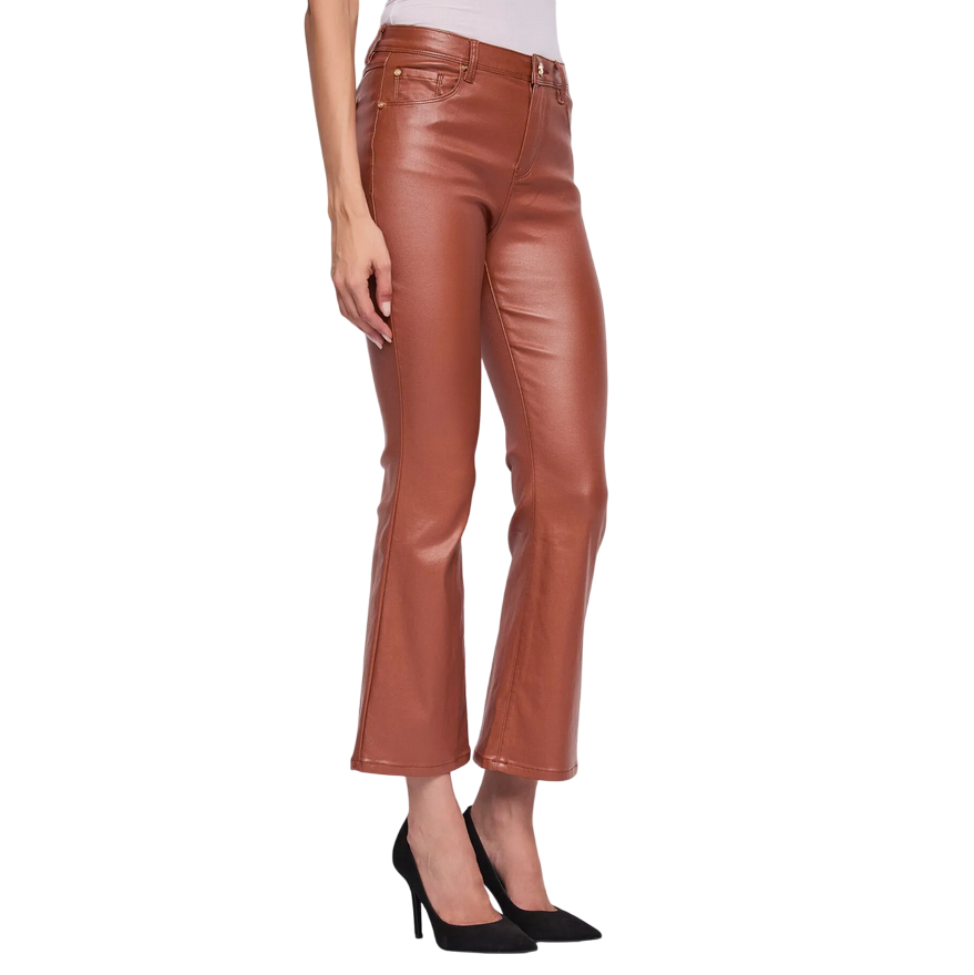 Gaudì Pantaloni 521BD25016_3361 Biscotto: Pantaloni Donna Flare Cropped Similpelle