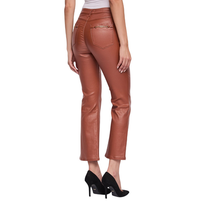 Gaudì Pantaloni 521BD25016_3361 Biscotto: Pantaloni Donna Flare Cropped Similpelle