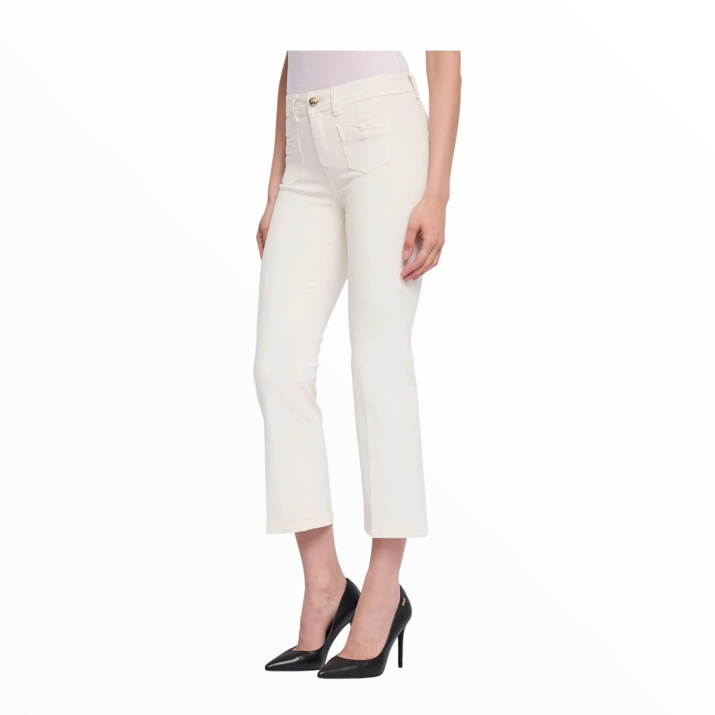 Gaudì Pantaloni 611BD25035 Tofu Flare Cropped Twill Donna
